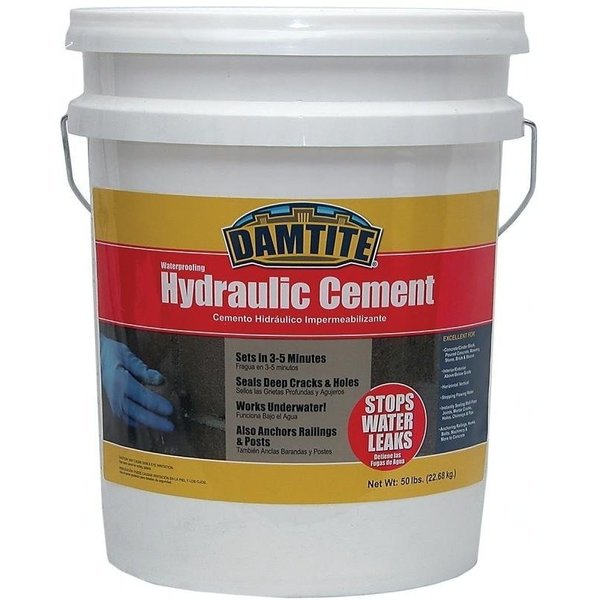 Damtite 0 Hydraulic Cement, Gray, Powder, 50 lb Pail 7502